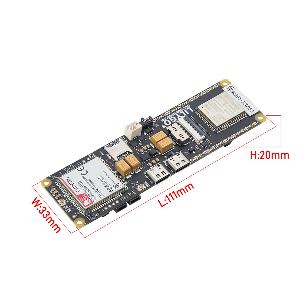LILYGO T-SIM7670G-S3 ESP32-S3 4G-LTE Mobilfunk IoT Geräte für energiesparende Fernkommunikation mit GPS TTGO Entwicklungsboard (T-SIM7670G-S3-Standard)