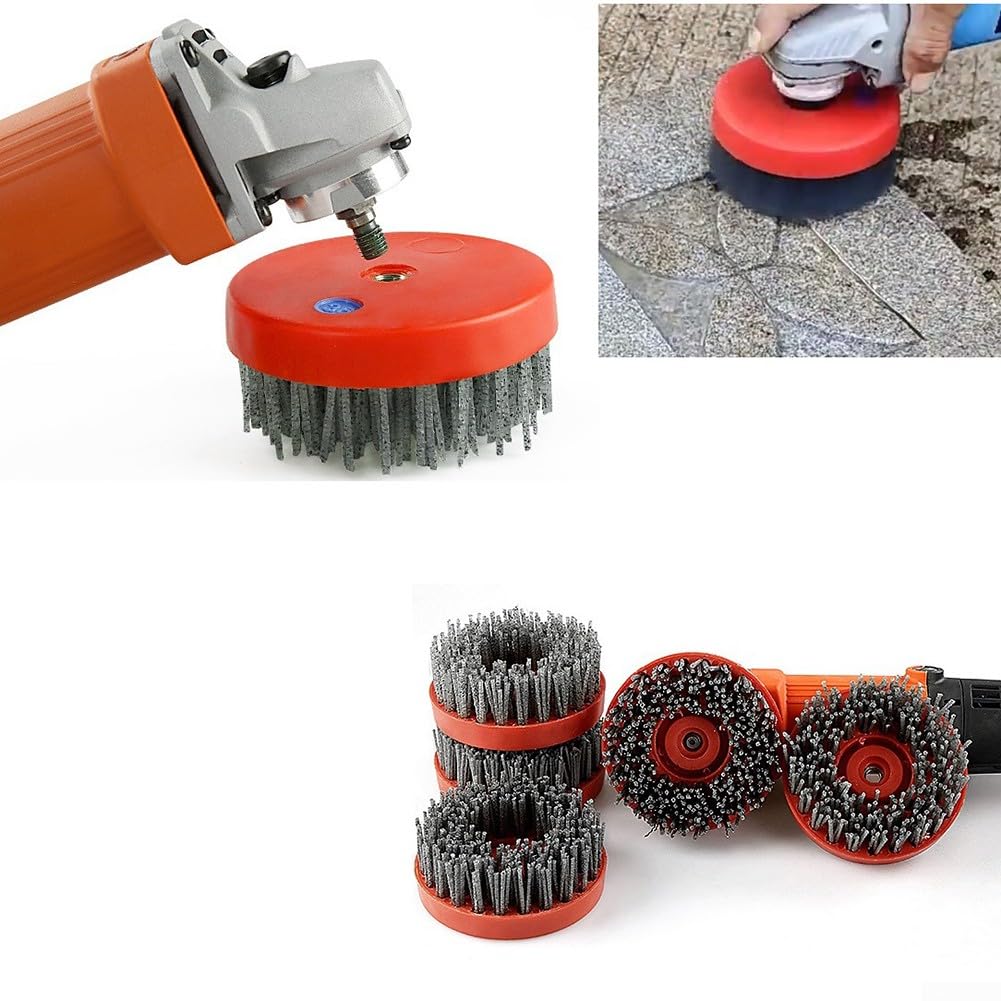 4Inch Angle Grinder Cleaning Brush, Circular Abrasive Brush, Stone Antique Brush for Stone Granite Polishing Cleaning M10, 1000# - Image 3