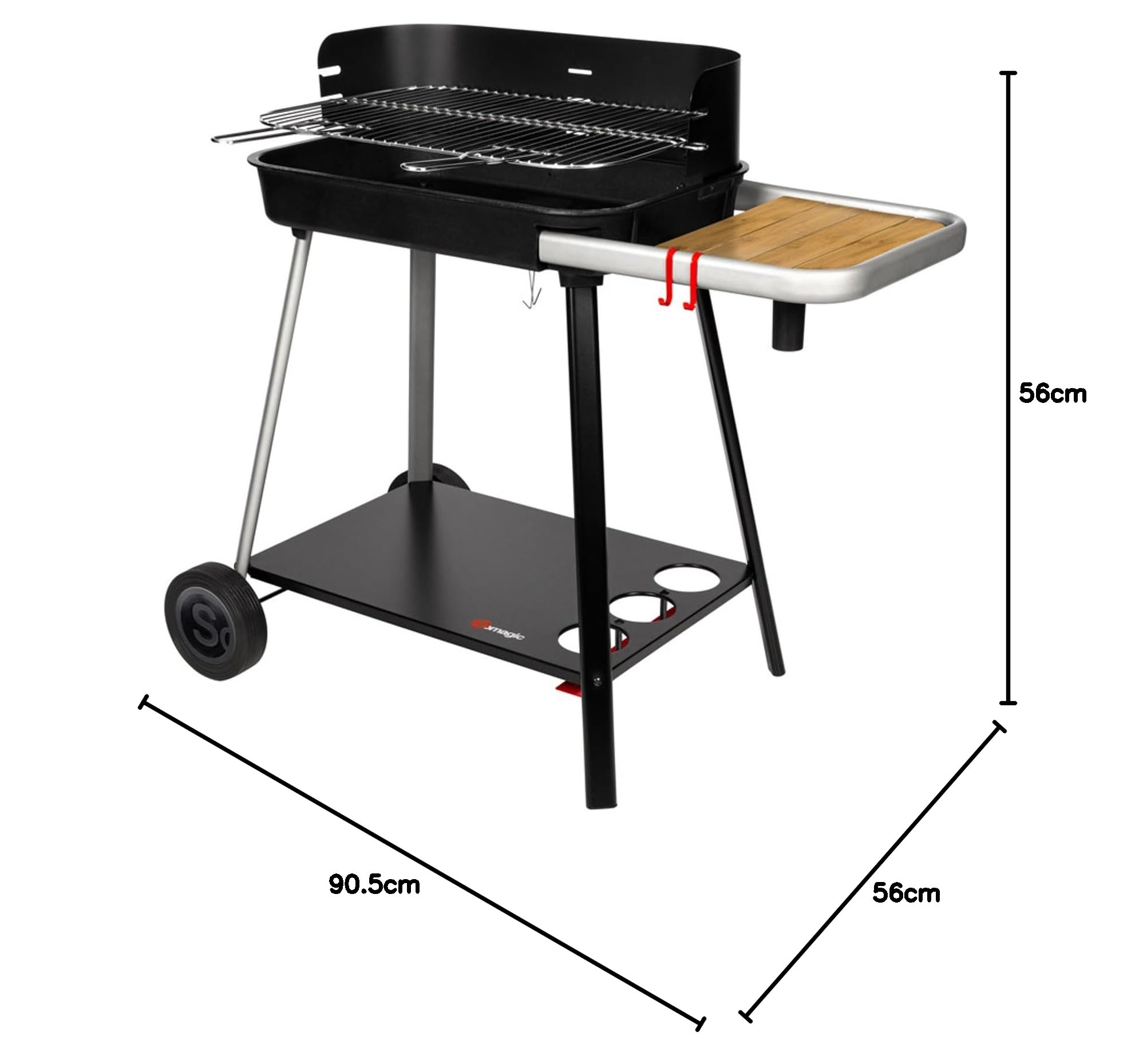 Barbecue au charbon de bois VULCANO 2300 + soufflerie, de chez Somagic