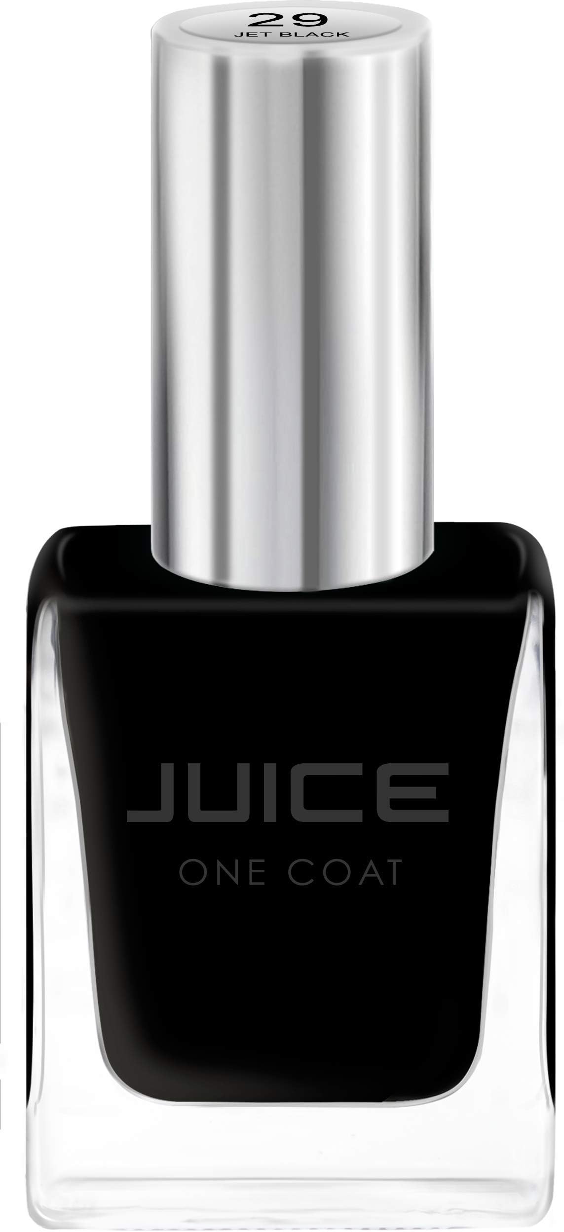JUICE Glossy Finish Nail Enamel Jj-11(Jet Black - 29),10 Ml