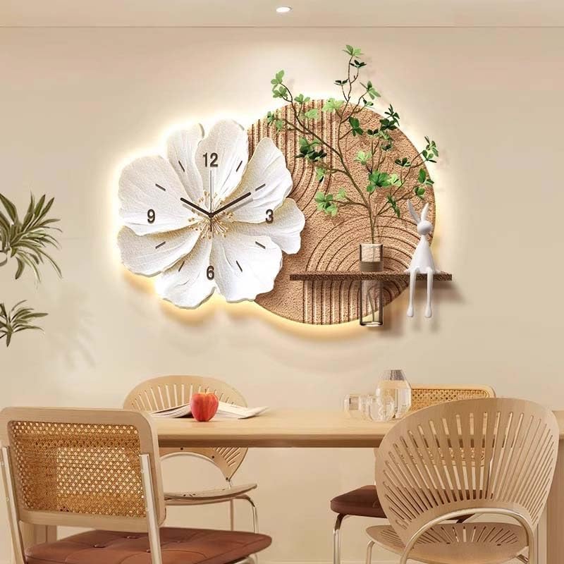 Zegar ścienny 3D dekoracyjny duży obraz do salonu, kreatywna nowoczesna sztuka, cichy zegar do domu, restauracji, biura