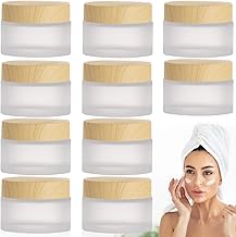 10 barattoli in vetro bianco opaco, 30 ml, in vetro opaco, contenitore per cosmetici, balsamo per labbra, lozioni, creme, contenitori da viaggio
