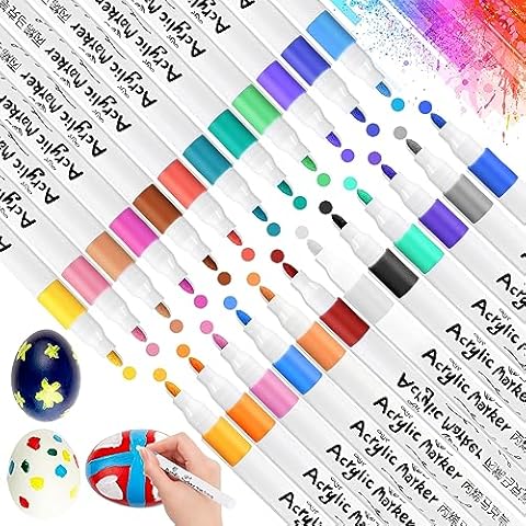 GOLDGE 24 PCS Acrylic Paint Pens for Art Cover