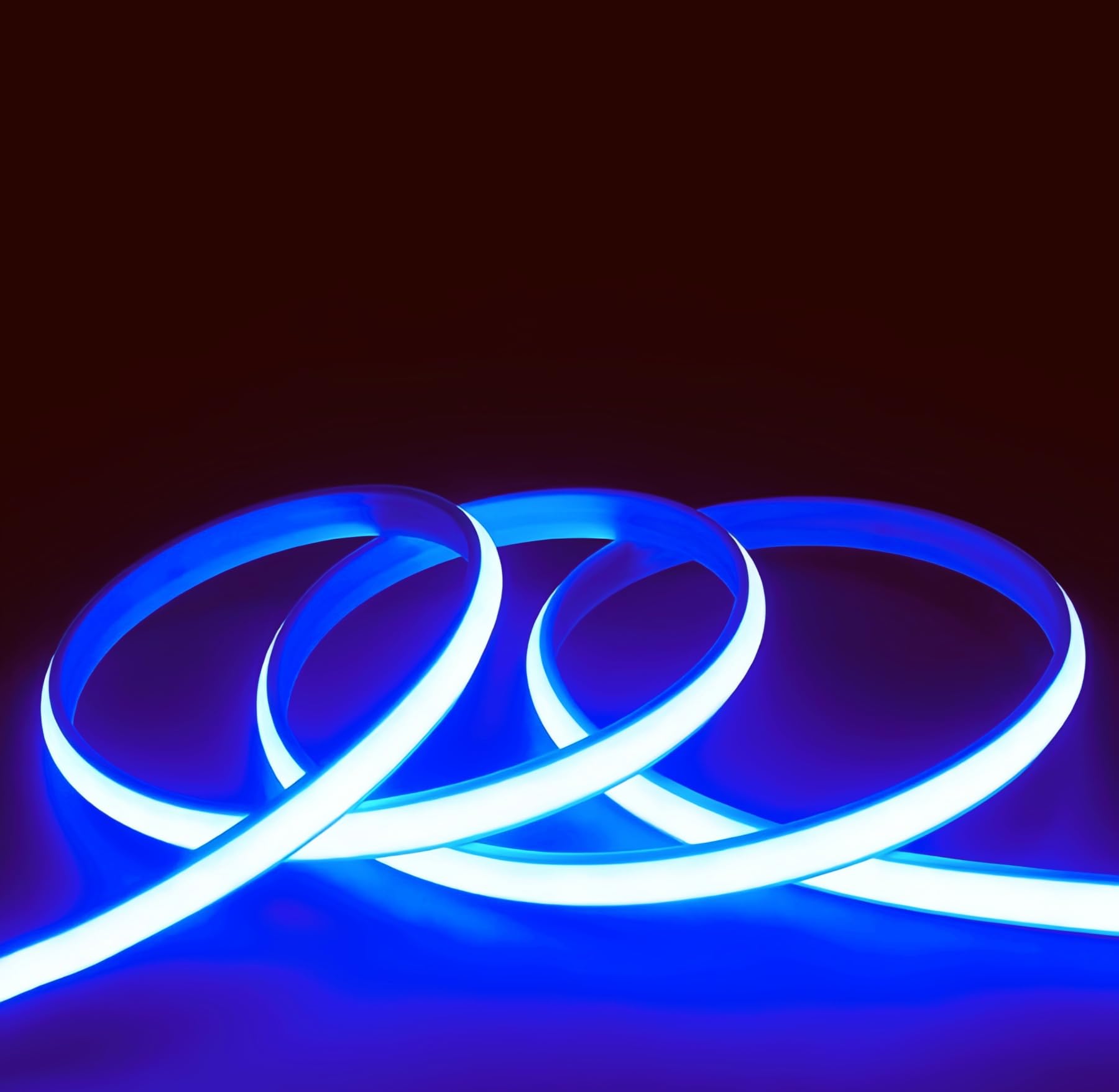 ONSSI® Bandes LED Néon 220V (Bleu,20 Mètres),Cordon Lumineuse COB 12W/M,Chaque Coupe de 10 cm, Étanche Ip65 avec Prise Interrupteur et Autocollant,LED Néon pour Utilisation Intérieure et Extérieure
