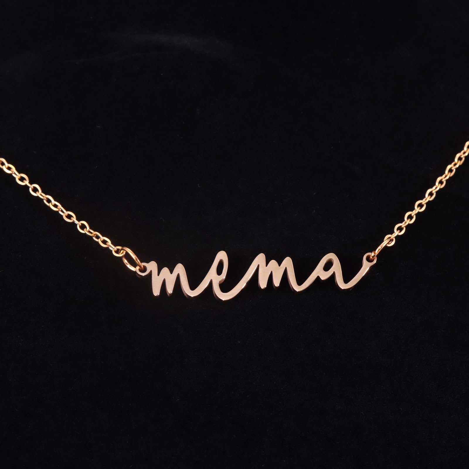 Mema Gifts Necklace for Women Grandma Birthday Personalized Items Jewelry Best Mema Necklace