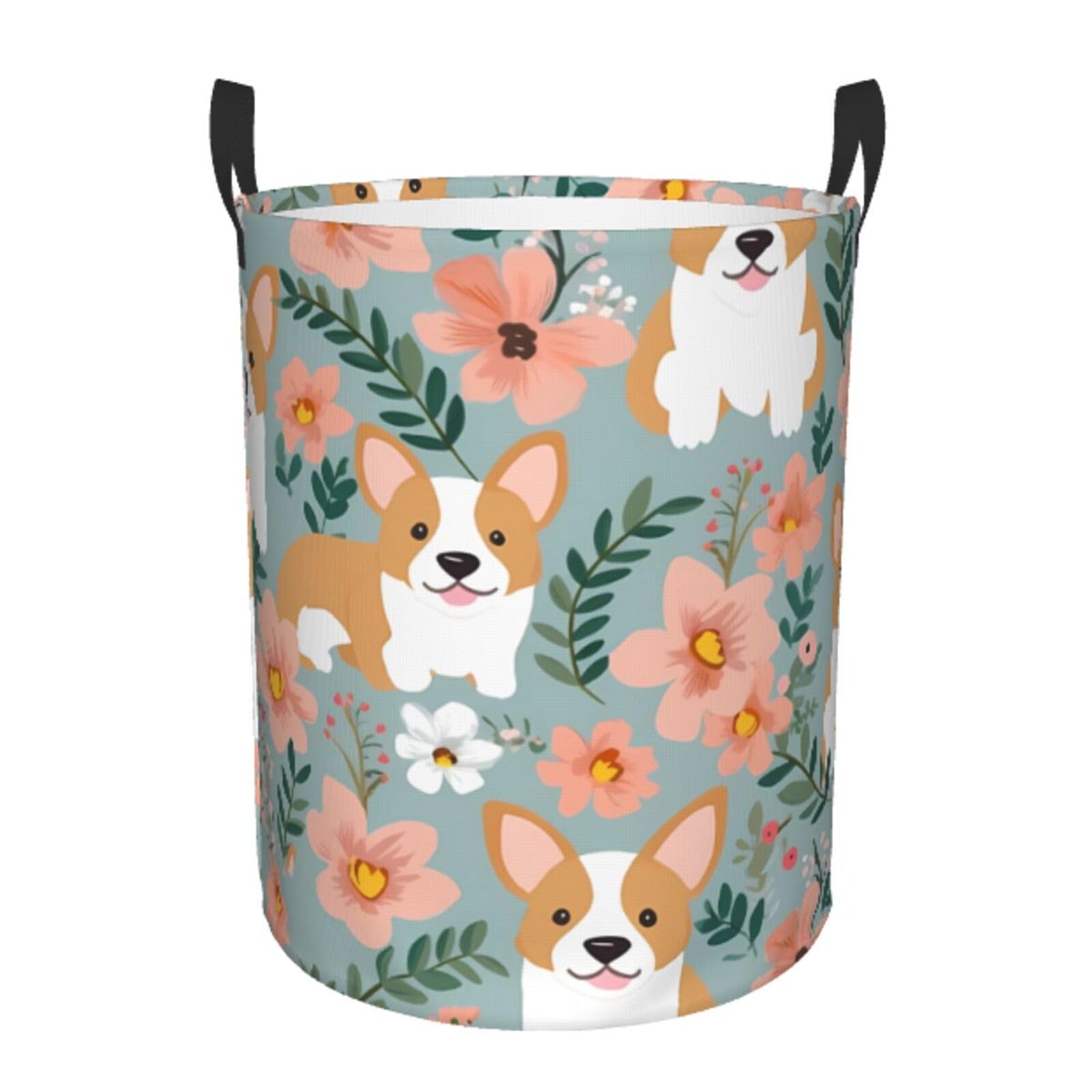 Panier linge imperméable Corgi pliable avec poignées solides