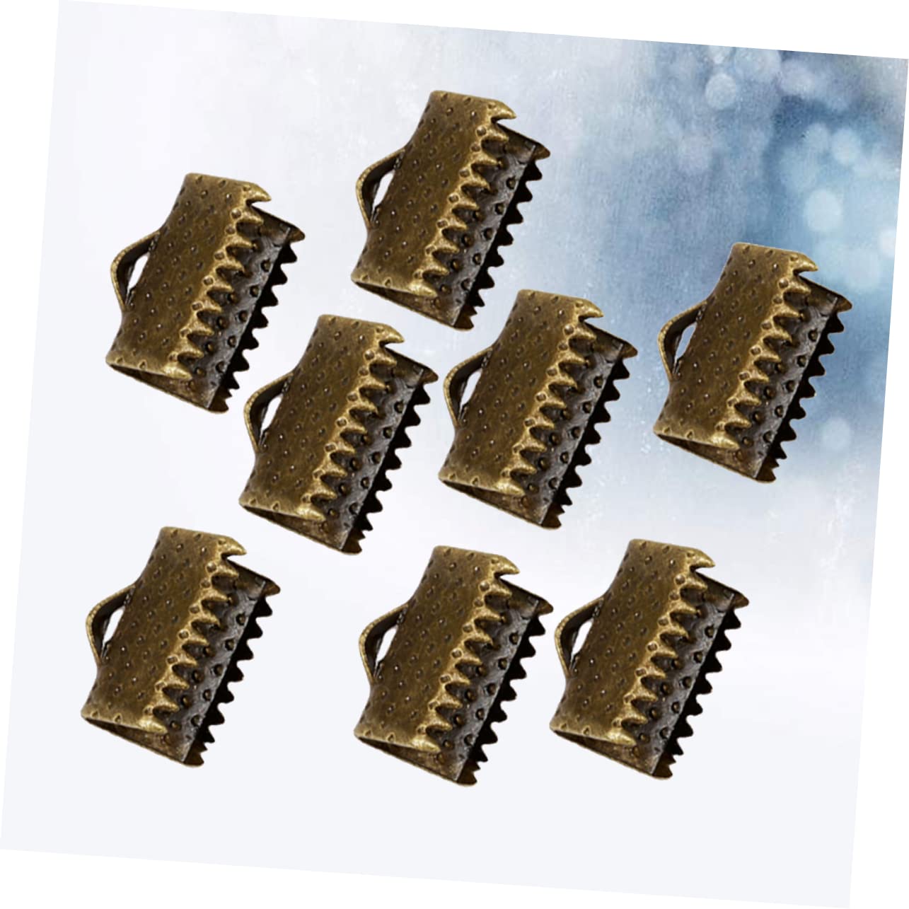 GLSTOY Metal Fastener Jewelry Clasps Plated Ribbon Ends Clamp Cord Ends for Cord Necklaces Bracelets