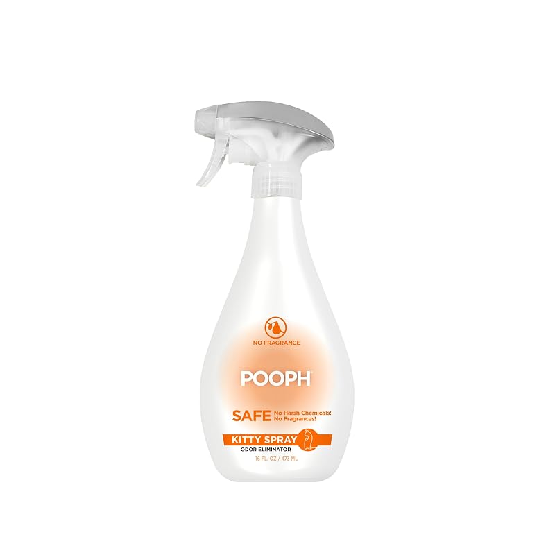 POOPH Spray Removedor de Odores para Gatos, Sem Fragrância, 473 mL