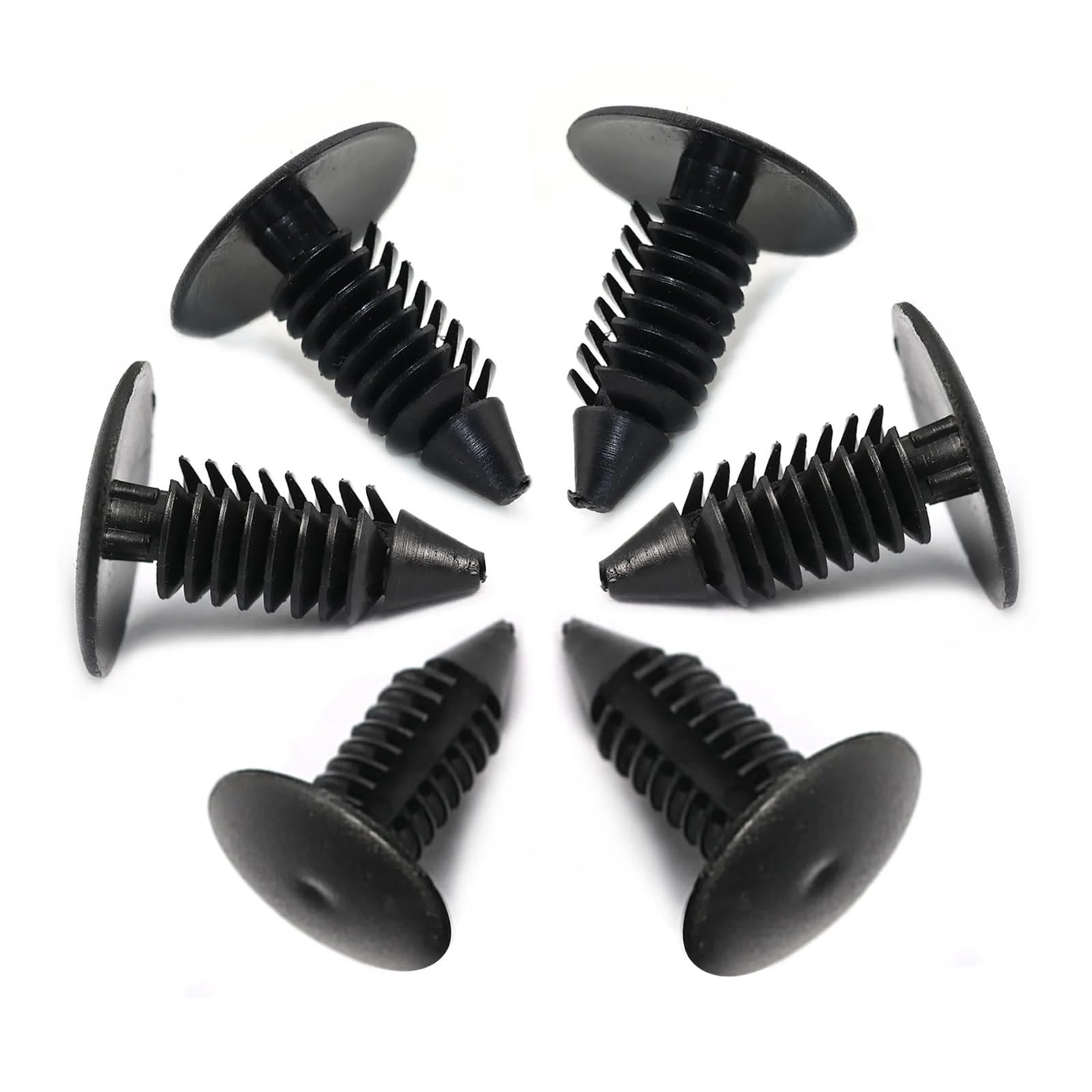 KXFVYNE 10-50PCS Auto Fastener 8mm Hole Nylon Clips for Car Fenders Bumper Shield Retainer Plastic Rivet for Automobile Snap(30PCS)