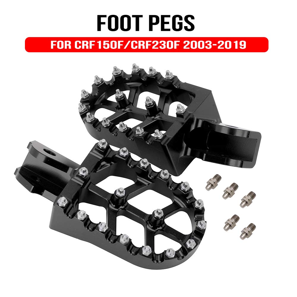 Repose-pieds de moto pour Sur Ron - Repose-pieds CNC pour Surron Light Bee Segway X260 X160 CRF150F CRF230F 03-19 - Noir