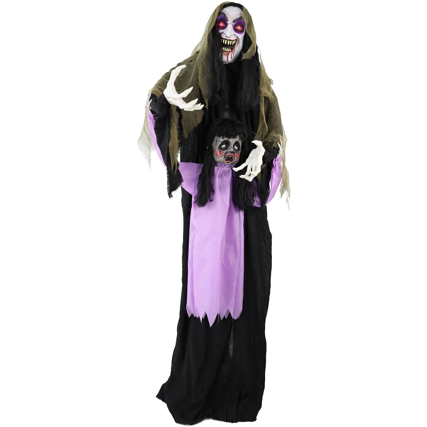 Amazon.com: Haunted Hill Farm Lifesize 5.3-Ft Animatronic Scary