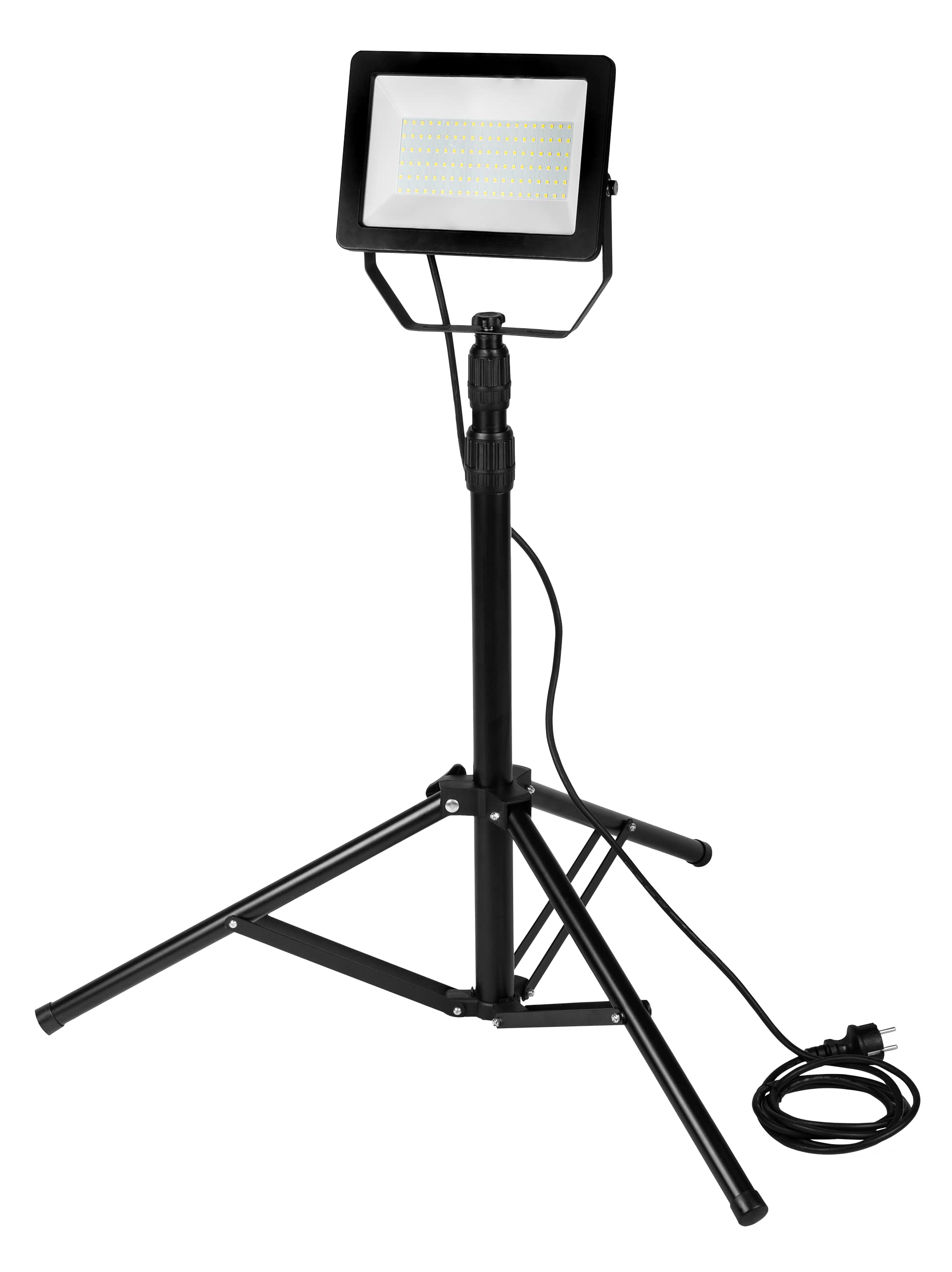 NEO TOOLS Pojedynczy reflektor 100 W SMD LED 8500 lm; na statywie teleskopowym 1,8 m; 230 V 50 Hz; kąt świecenia 110 stopni; IP65; warsztat, studio fo