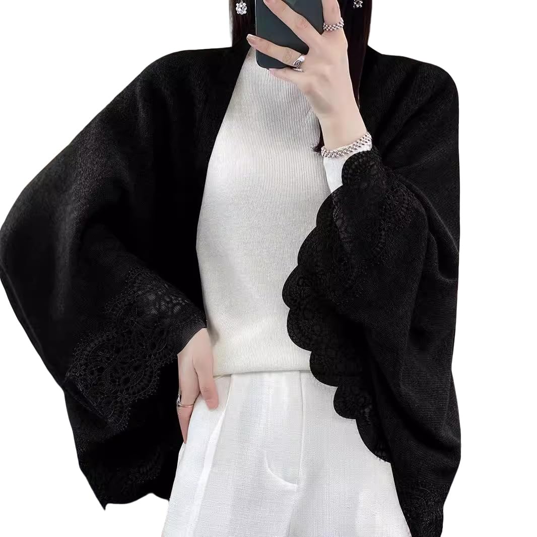 Coprispalle Donna Elegante,Scialli E Stole In Pashmina Di Lana Per Donna Cardigan Con Poncho Lavorato A Maglia Maglione Elegante Sciarpa In Morbido Cashmere Con Maniche Maglione Da Donna