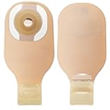 Hollister 8935 CeraPlus Flat 1-Piece 12” Drainable Ostomy Pouch, Pre-Sized 1-3/8” Opening, Beige with Viewing Option, 10 Pack