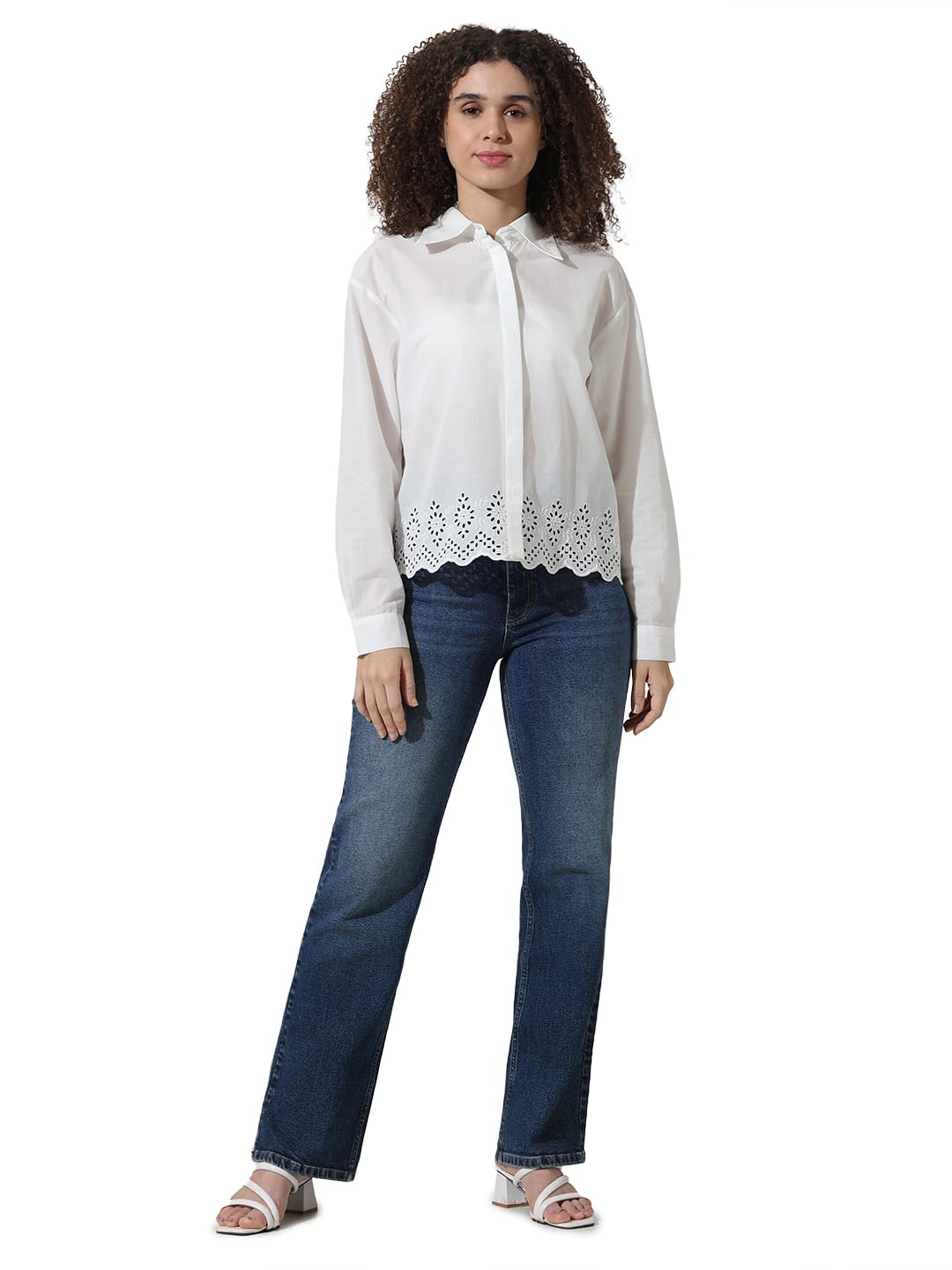 only Women Cotton Regular Spread Collar Long Sleeves Casual Shirt-picture-33