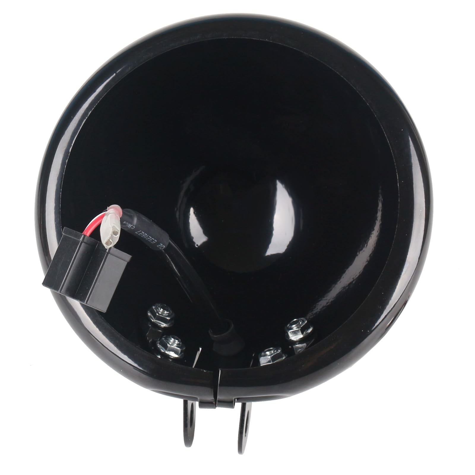 SINLIRU 5 3/4 Black Motorcycle Bottom Mount Headlight Housing Bucket compatible with 5.7inch Headlights?Housing Bucket Only