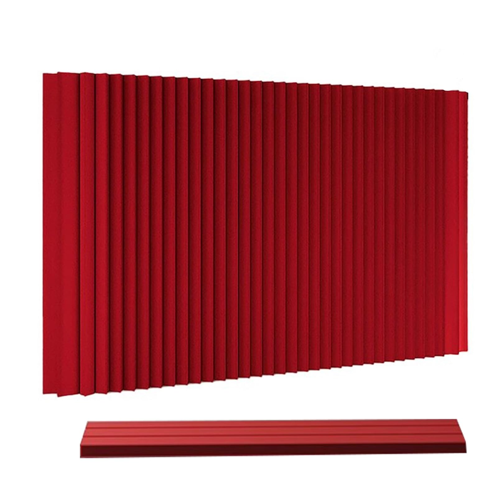 Divisorio per Ambienti, divisorio Retrattile, divisorio Pieghevole per la Privacy, divisorio temporaneo in Carta Kraft Spessa Rossa, divisorio per mobili per Ufficio (5x2,6 m/16,4x8,53 Piedi