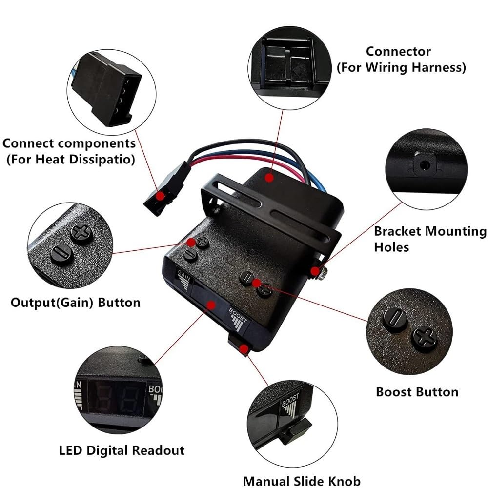 Controlador electrónico de freno de remolque compatible con remolques con de frenado de 2 a 8 Reemplace 8508211