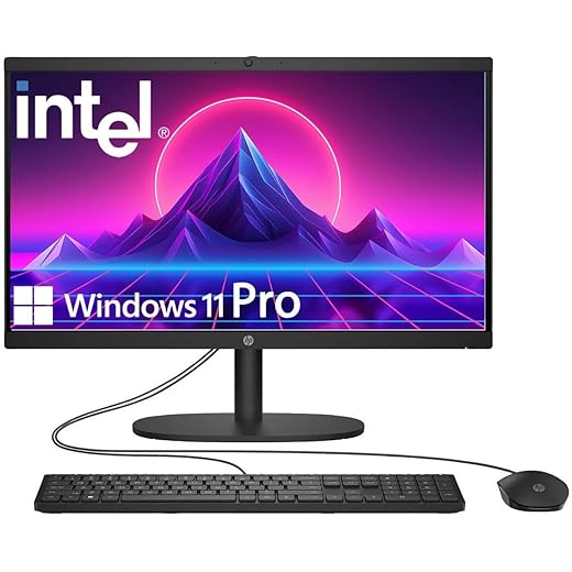 HP 2025 22" FHD All-in-One Desktop Computer • The New Version for Everyday Use • Latest 13th Gen Intel Quad-Core CPU • 8GB DDR5 • 128GB Storage • HDMI • Type-C • Wi-Fi • HD Webcam • Win11 Pro • Black