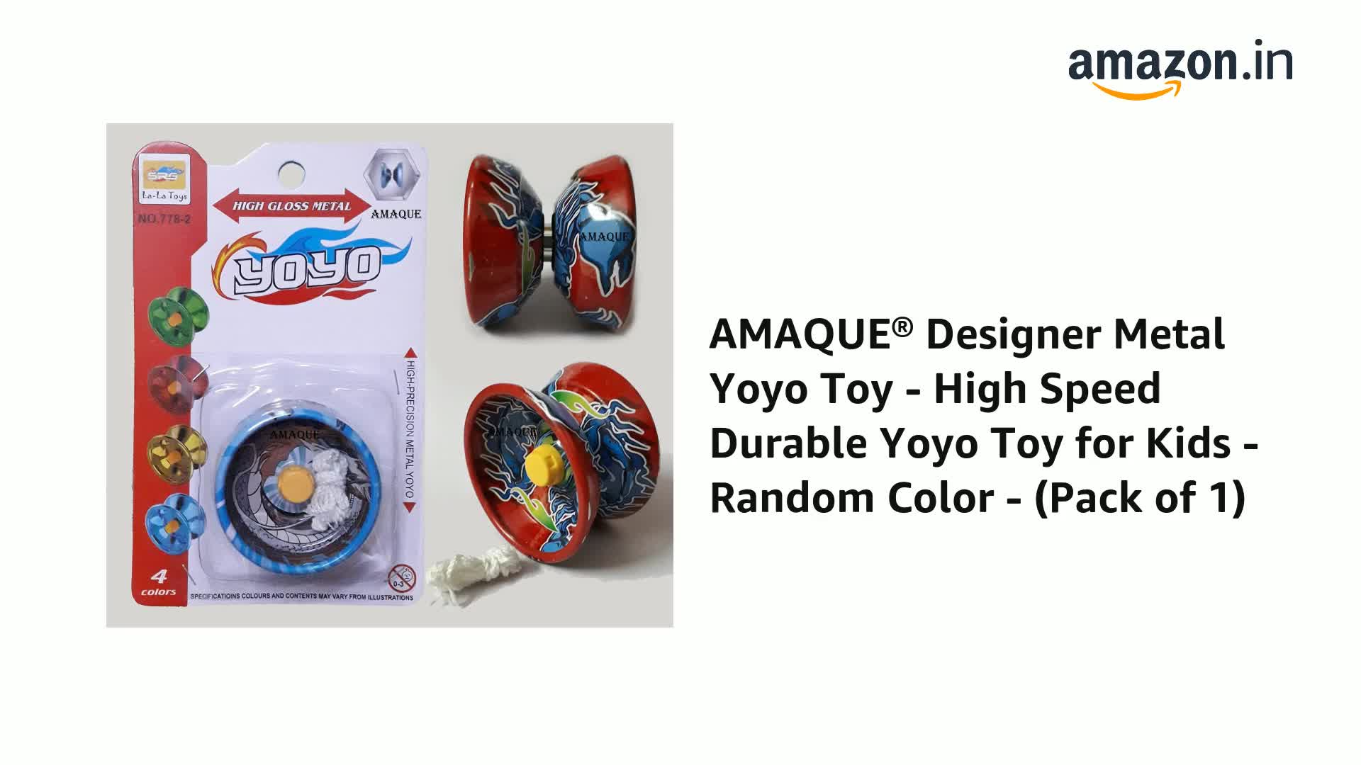AMAQUE® Designer Metal Yoyo Toy - High Speed Durable Yoyo Toy for