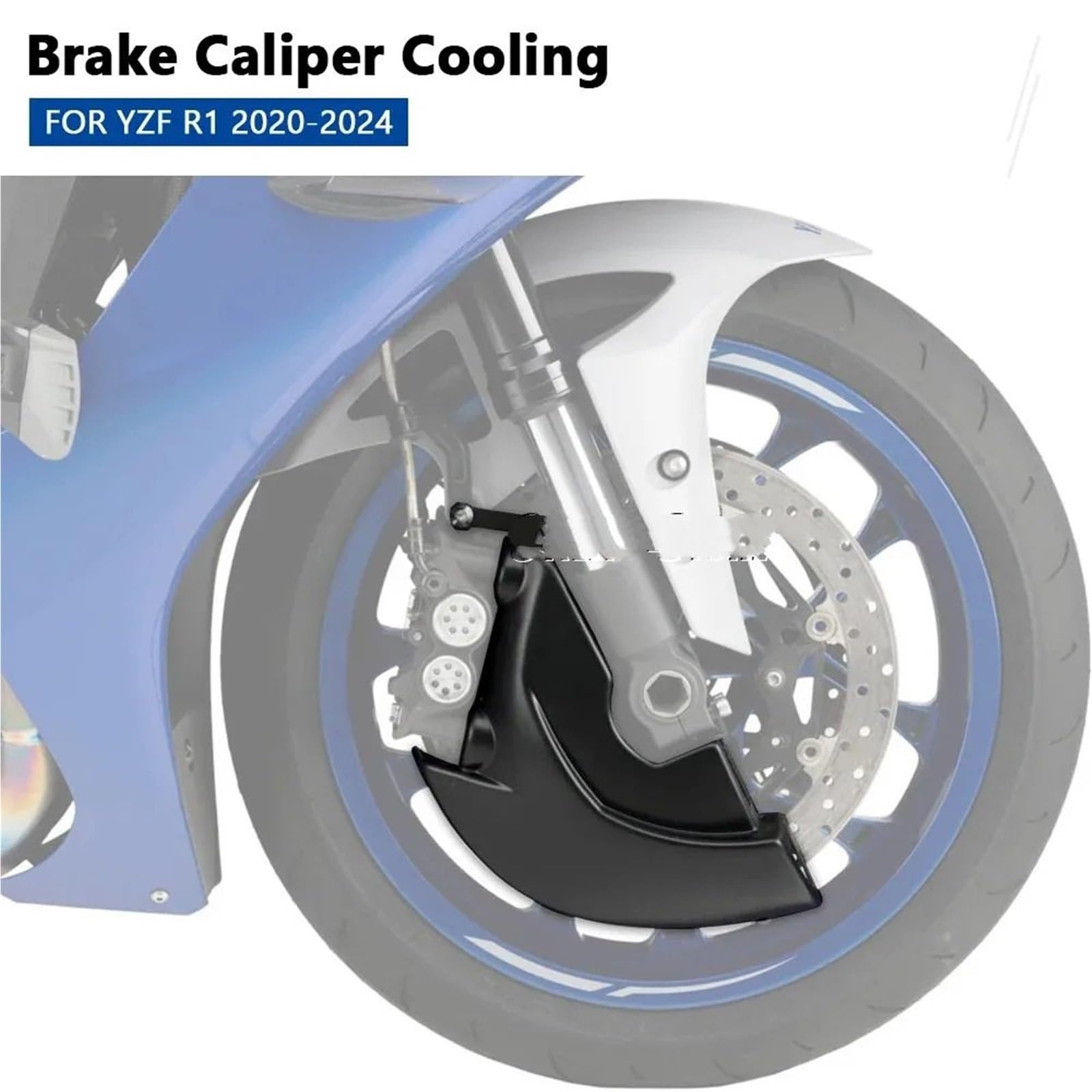 Refrigeración de Pinza de Freno Protector de refrigeración por Aire para Pinza de Freno de Motocicleta, Compatible con Yamaha YZF R1 YZF-R1 YZFR1 2020 2021 2022 2023 2024 2025