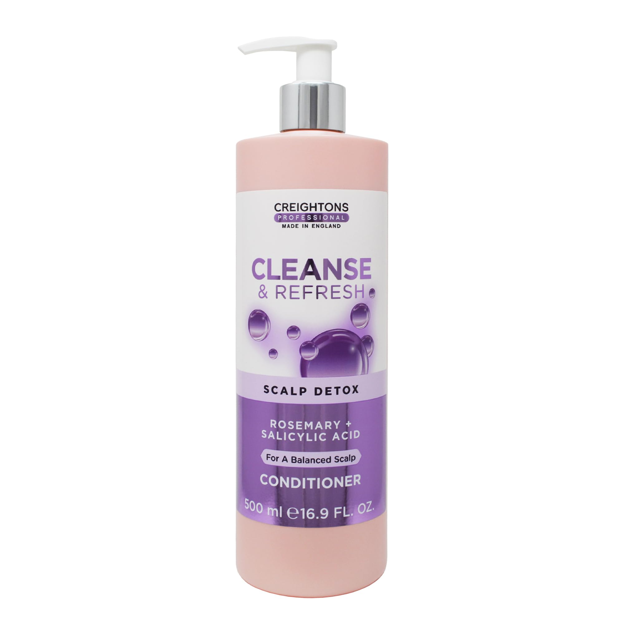 Creightons Professional Cleanse & Refresh Conditioner 500ml | Clarifying Salicylic Acid & Rosemary for Scalp Detox | Deep Cleansing for Removing Impurities & Buildup