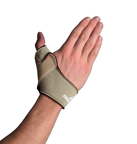Thermoskin Férula flexible para pulgar derecho, beige, pequeña