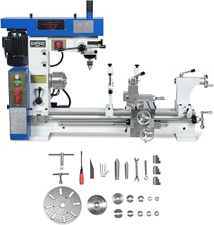 MechMaxx CLM1632 1HP 16x32 Multi-Function Metal Lathe Mill Drill Machine for Precision Turning Drilling Milling