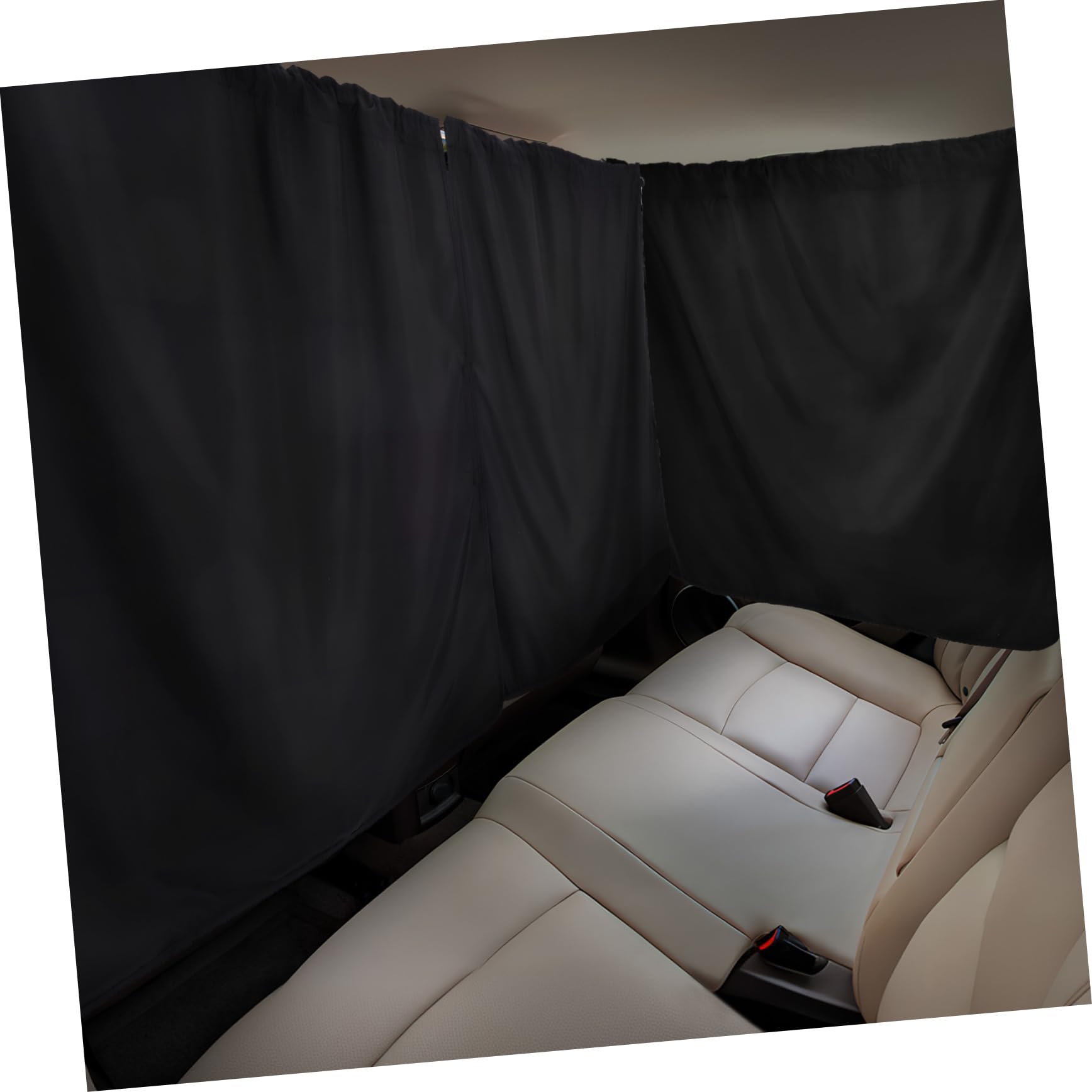 Cortinas para Coche Protector Solar y Cortina Divisoria de Privacidad Toldo para Ventanas Traseras y Separador de Asientos Instalación Fácil con Colgadores Poliéster Resistente