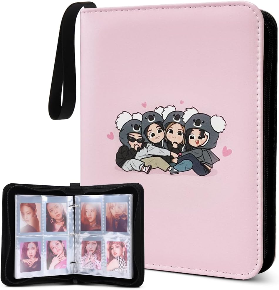 Kpop Photocard Binder Cute 400 Pockets Photocard Holder Book with Sleeves Photo Album for Lomo Cards