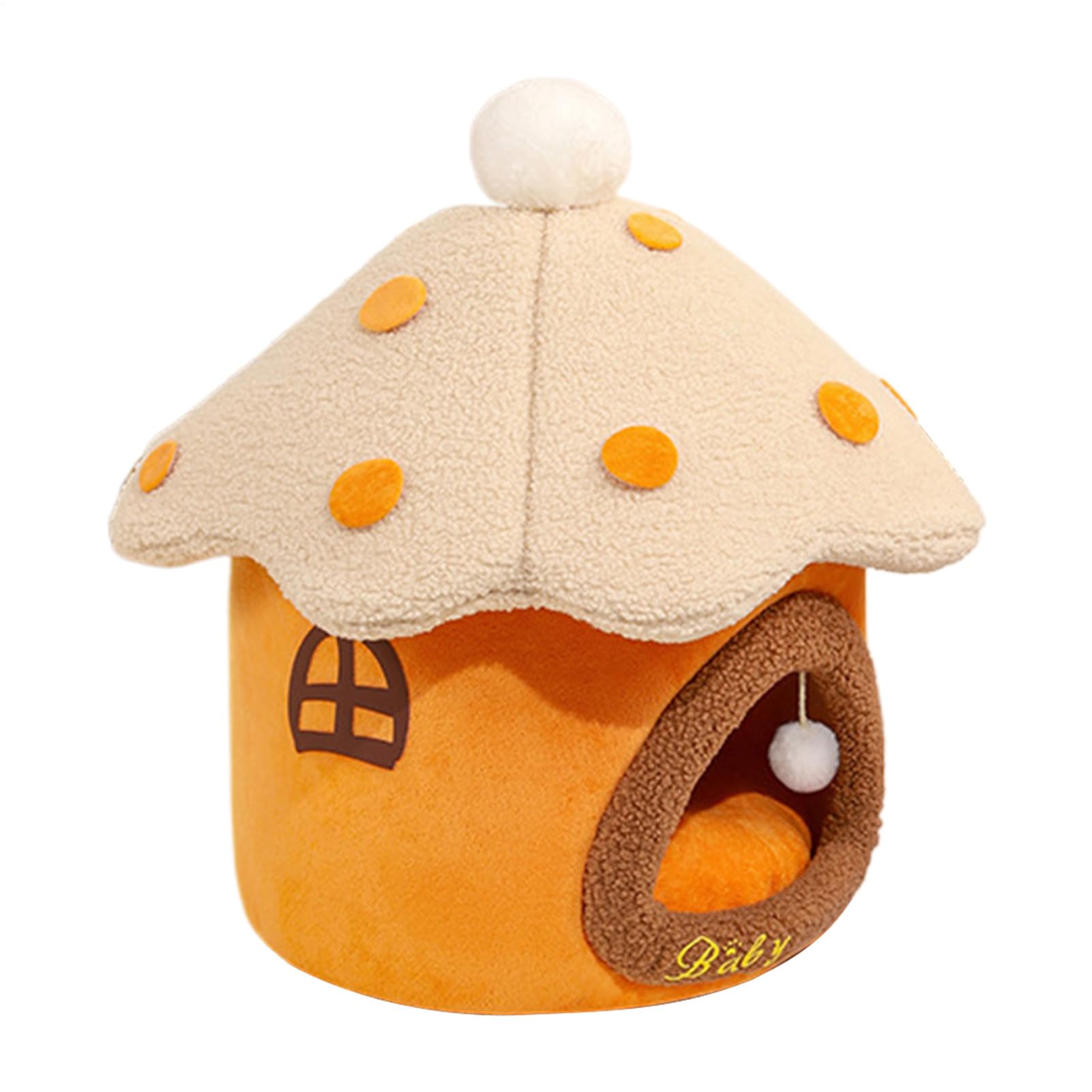 Cuccia Gatto Fungo Carina Carina Comoda Calda Morbida Rimovibile Chiusa | Condominio dei per Camera Balcone Morbida Cuccia Peluche Calda Accogliente Finta Lana Casa Fungo Cuscino Rimovibil