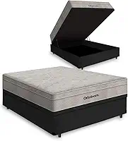 Cama Box com Baú Casal + Colchão De Molas Ensacadas - Ortobom - Airtech Springpocket 138x188x72cm