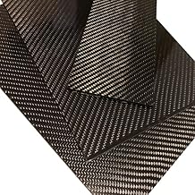 250mm x 100mm x 1mm 100% - Pure Carbon Fiber Laminate Plate Panel Black - 3K Plain Weave - Glossy Surface for CNC Machining, Drones, Radio Control Cars, Boats Nano tech Material