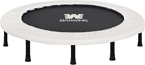 BARWING Trampoline, 8 Legs, Quiet, Load Capacity 330.7 lbs (150 kg), For Children and Adults, Diet Cushion, Foldable, Large Foldable, Cover, Training