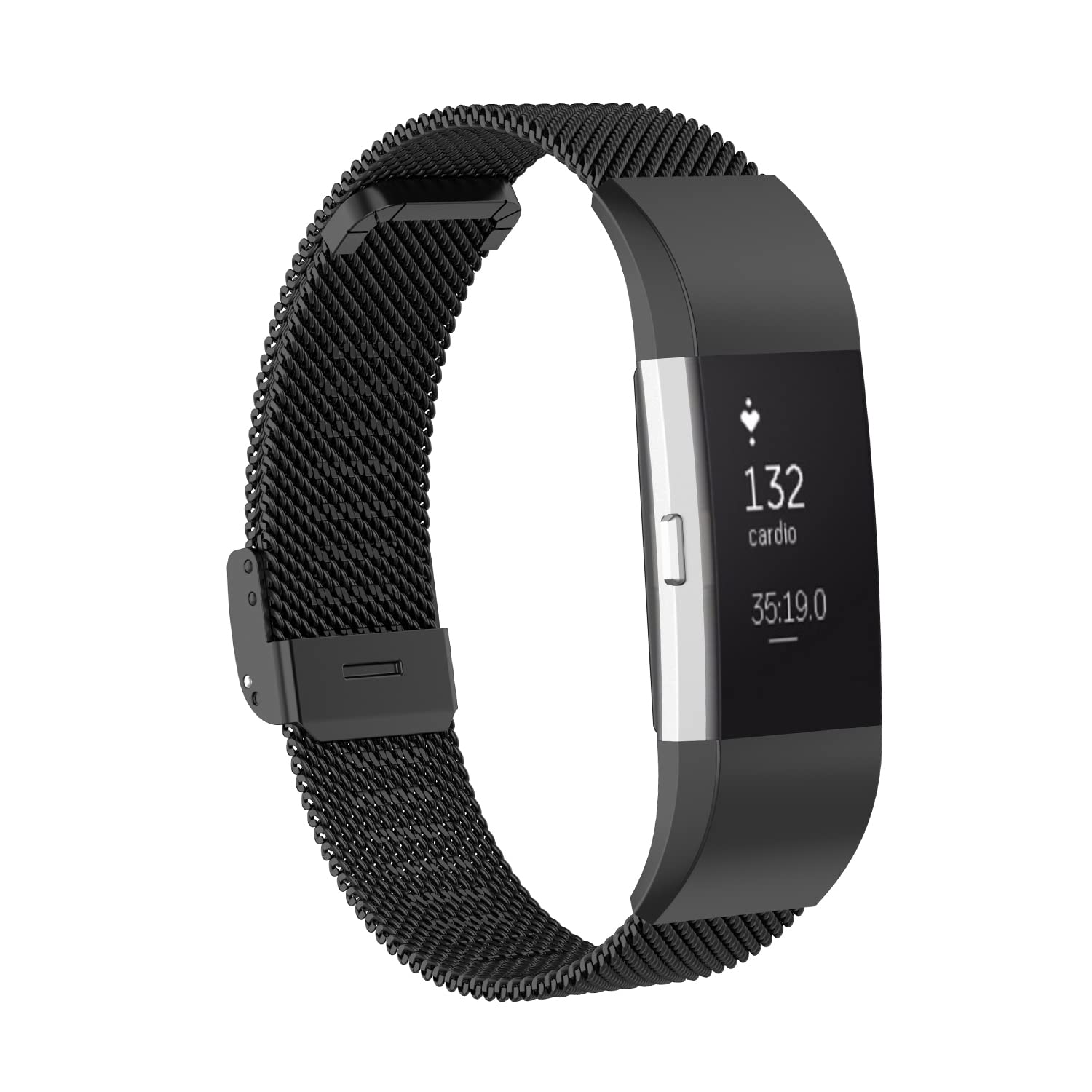 Metal Band Compatible with Fitbit Charge 2 / Charge 2 HR Mesh Woven Stainless Steel Smartwatch Wristbands Replacement Strap-picture-22