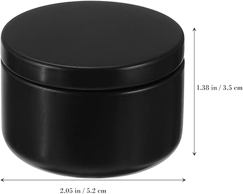 Miniatura 6 de SEWACC Kits de bricolaje Moldes de velas, 12 piezas de latas de velas vacías con tapas, latas de velas de aluminio, latas redondas de metal para