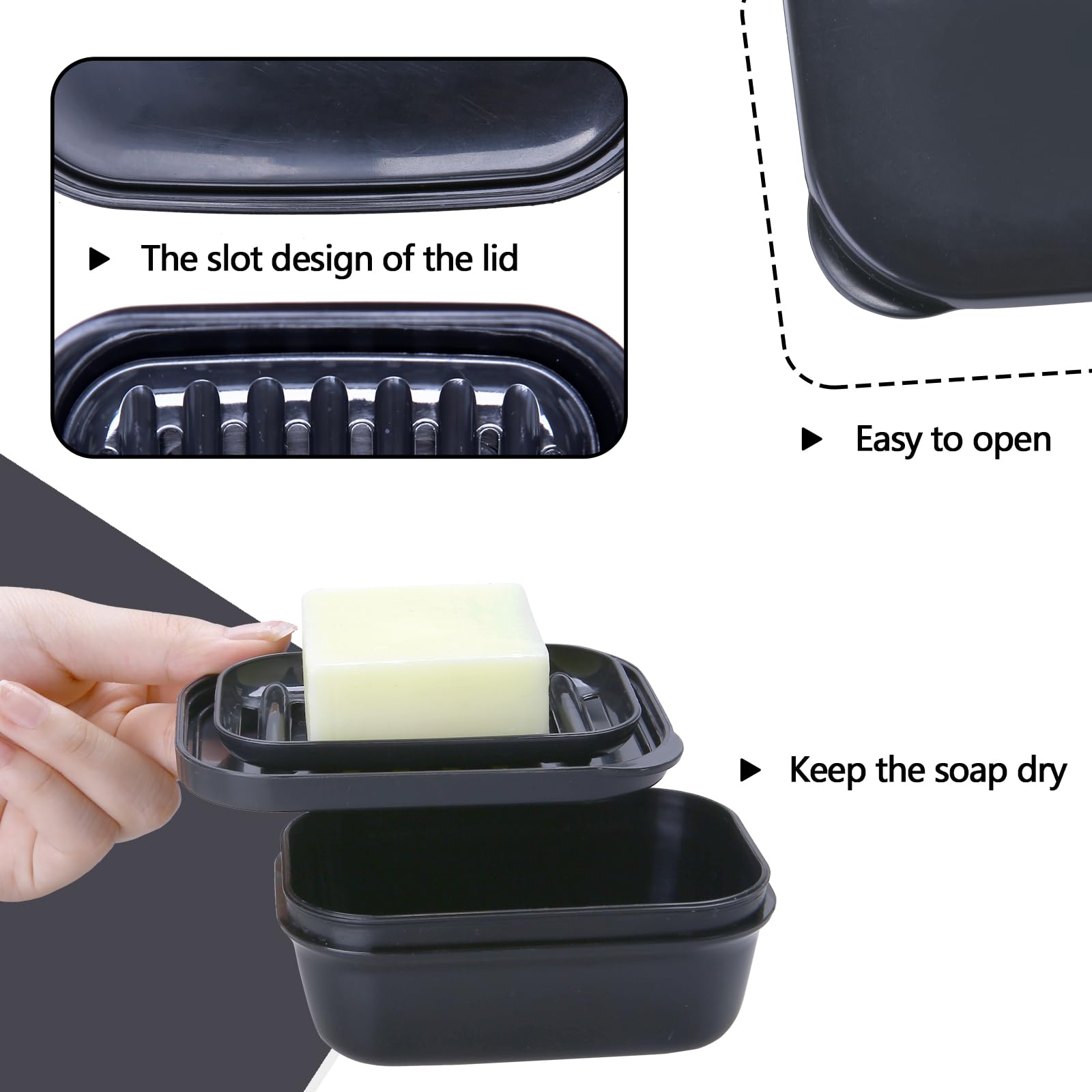 Porte-Boîte à Savon De Voyage Avec Couvercle Portable étanche à L'eau