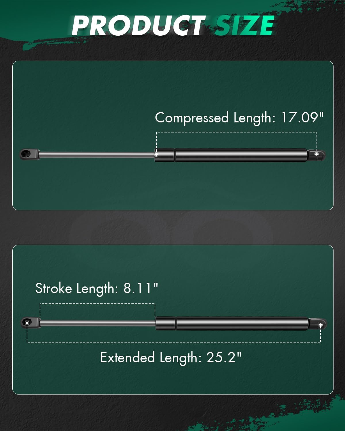 SCITOO Liftgate Struts fit for Nissan for Armada 2005 2006 2007 2008 2009 2010 2011 2012 2013 2014 2015 Rear Lift Support Shocks 6295 PM2022 25.2" 142Lbs