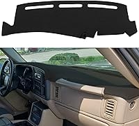 YIZ Custom Fit Dash Cover Mat for 1999-2006 Chevy Silverado GMC Sierra, 2000-2006 Tahoe Suburban Yukon - Black Carpet Dashboard Protector (Y44)
