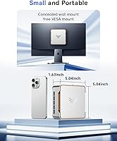 Vista 8 de KAMRUI Pinova P2 Mini PC, AMD Ryzen 4300U (Beats 3550H/3500U/N150, hasta 3.7 GHz) Mini computadoras, 16 GB RAM 1 TB SSD Mini computadoras