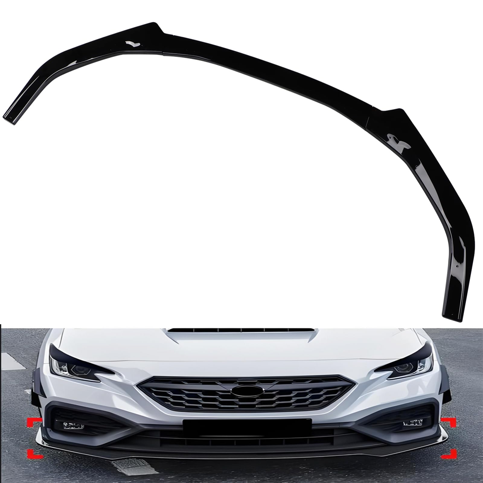 MUCO New Front Bumper Lips Compatible with Subaru WRX 2022 2023 2024 2025 VB JDM STI Style Car