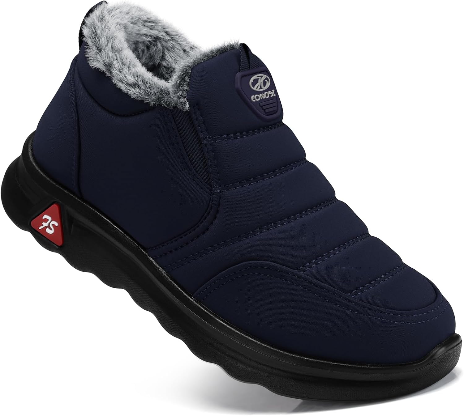 SHIBEVER Winter Boots for Women: Warm Fur Lined Slip on Ankle Snow Boots Comfortable Waterproof Anti-slip Outdoor Shoes