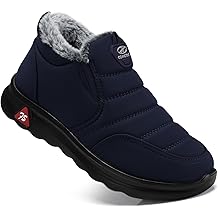 Winter Boots for Women: Warm Fur Lined Slip on Ankle Snow Boots Comfortable Waterproof Anti-slip Outdoor Shoes