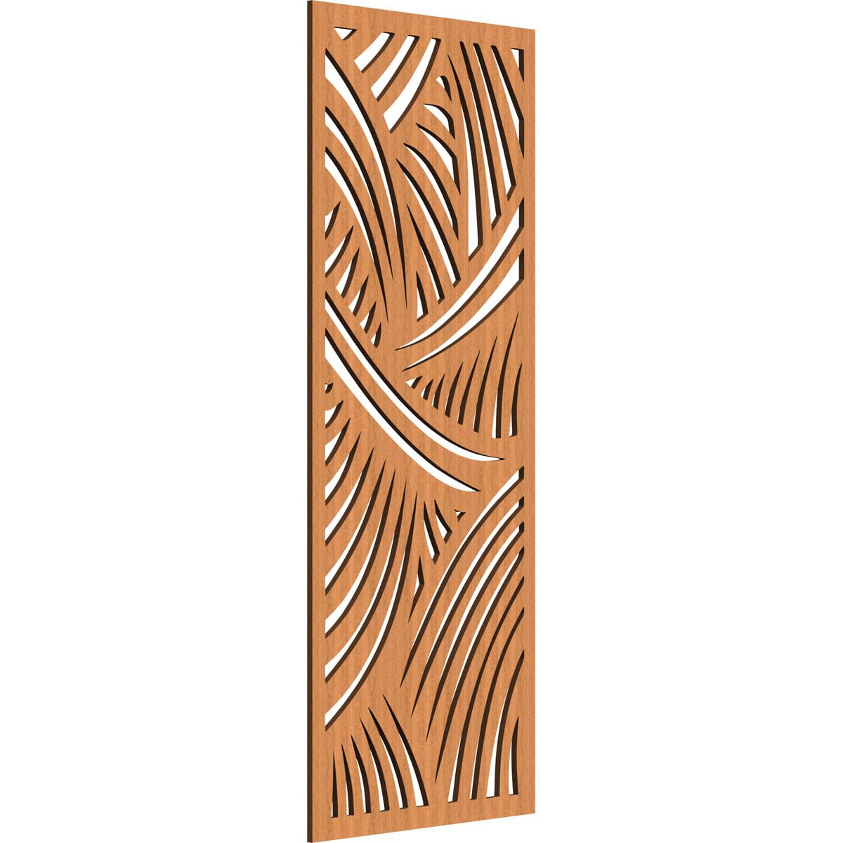 21 3/8"W x 54 3/8"H x 3/8"T Chester Decorative Fretwork Wood Wall Panels, Cherry