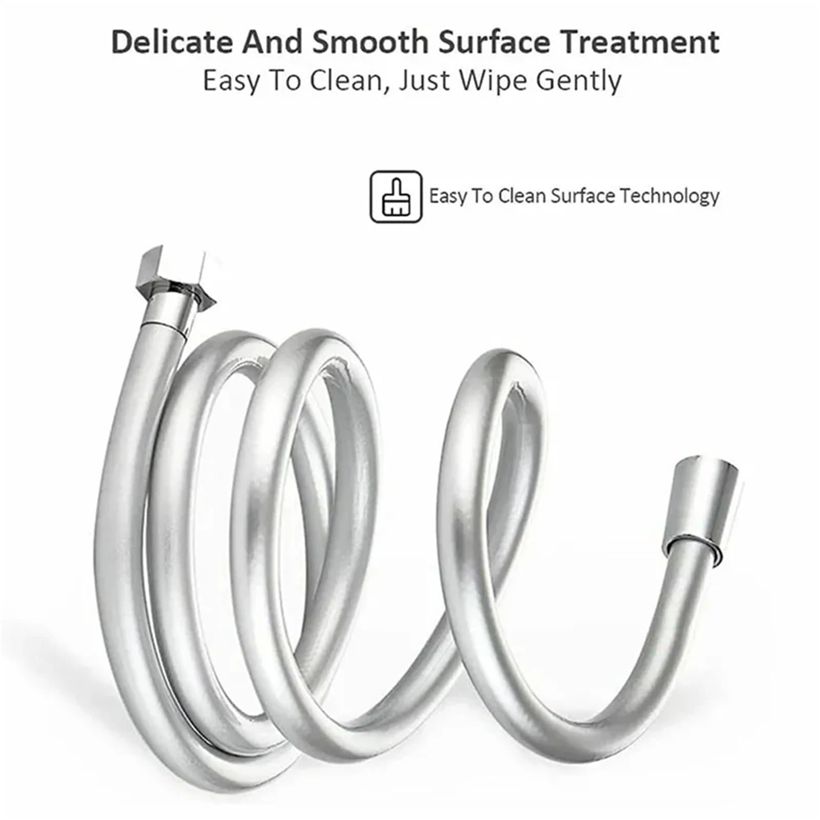 Manguera de ducha blanca de 2 m para baño, accesorio de cabezal de ducha de mano, accesorios de tubería de agua, accesorio de fontanería flexible