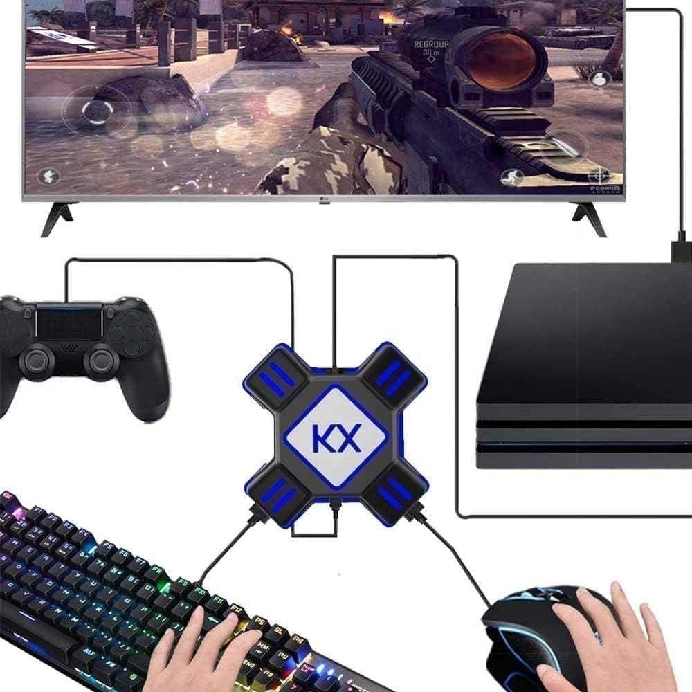 GZW-Shop Adapter Tastatur und Maus Konverter FPS Spiel für NS Switch/ PS4 / PS3 Konsolen,unterstützt benutzerdefinierte Tastaturtasten und Mausempfindlichkeit