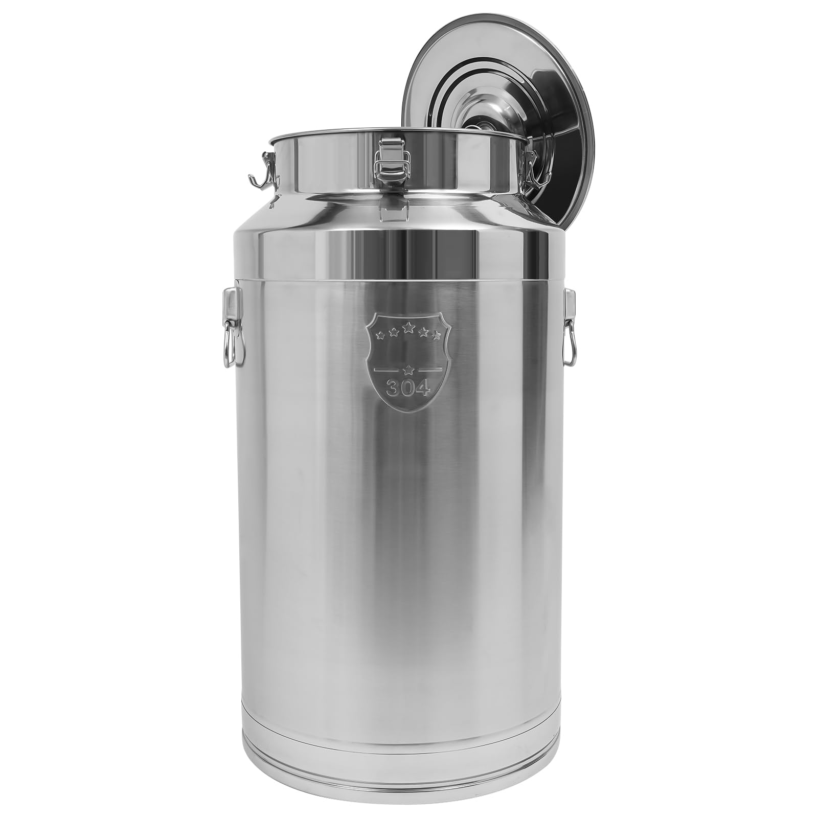 AYCDL Pail Milk Can Bucket,20L/5.28Gallon Stainless Steel with Lid Sealed Container Jug Bucket Bottle Liquid Storage for Grain Tank,88l/23.25gallon