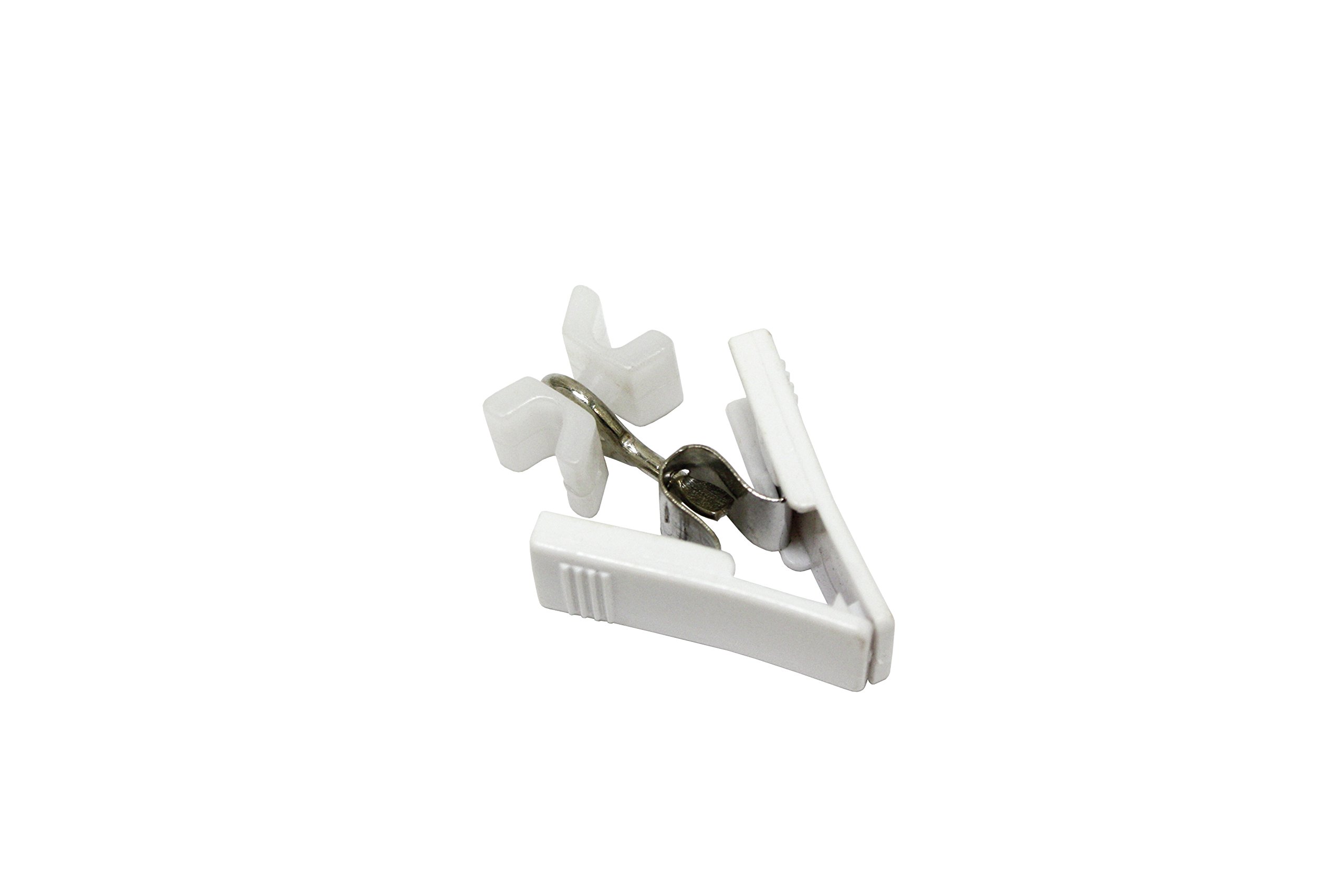 Gardinia X-Glider with Clip, 20 Pieces, Rotating Head, Plastic, White