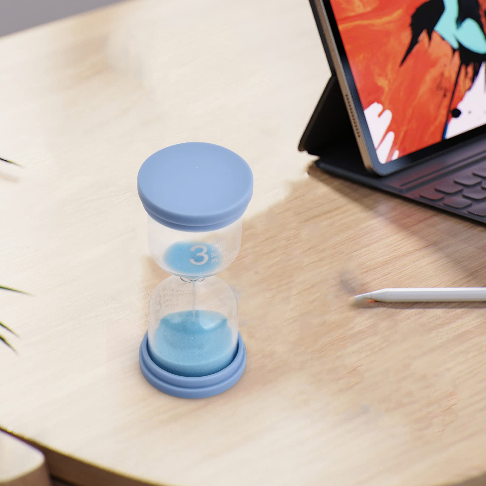 Clessidra Colorata Pagezol - Timer A Sabbia Da 5 Minuti Per Uova, Bambini E Decorazione Casa - Vetro Resistente 9,5x4 Cm