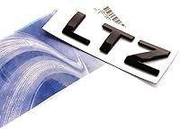 Vista 2 de Yoaoo 1 emblema de placa de identificación de letra LTZ negra OEM 2008-2015 compatible con Silverado Yukon Sierra brillante